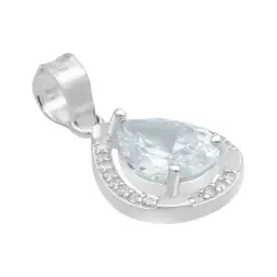 Dije Gota Plata 925 con Zirconias Transparentes para Dama - Imagen 4