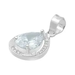Dije Gota Plata 925 con Zirconias Transparentes para Dama - Imagen 5