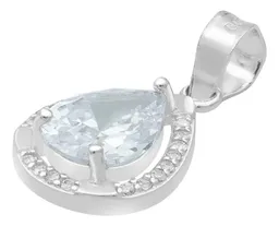 Dije Gota Plata 925 con Zirconias Transparentes para Dama - Imagen 5
