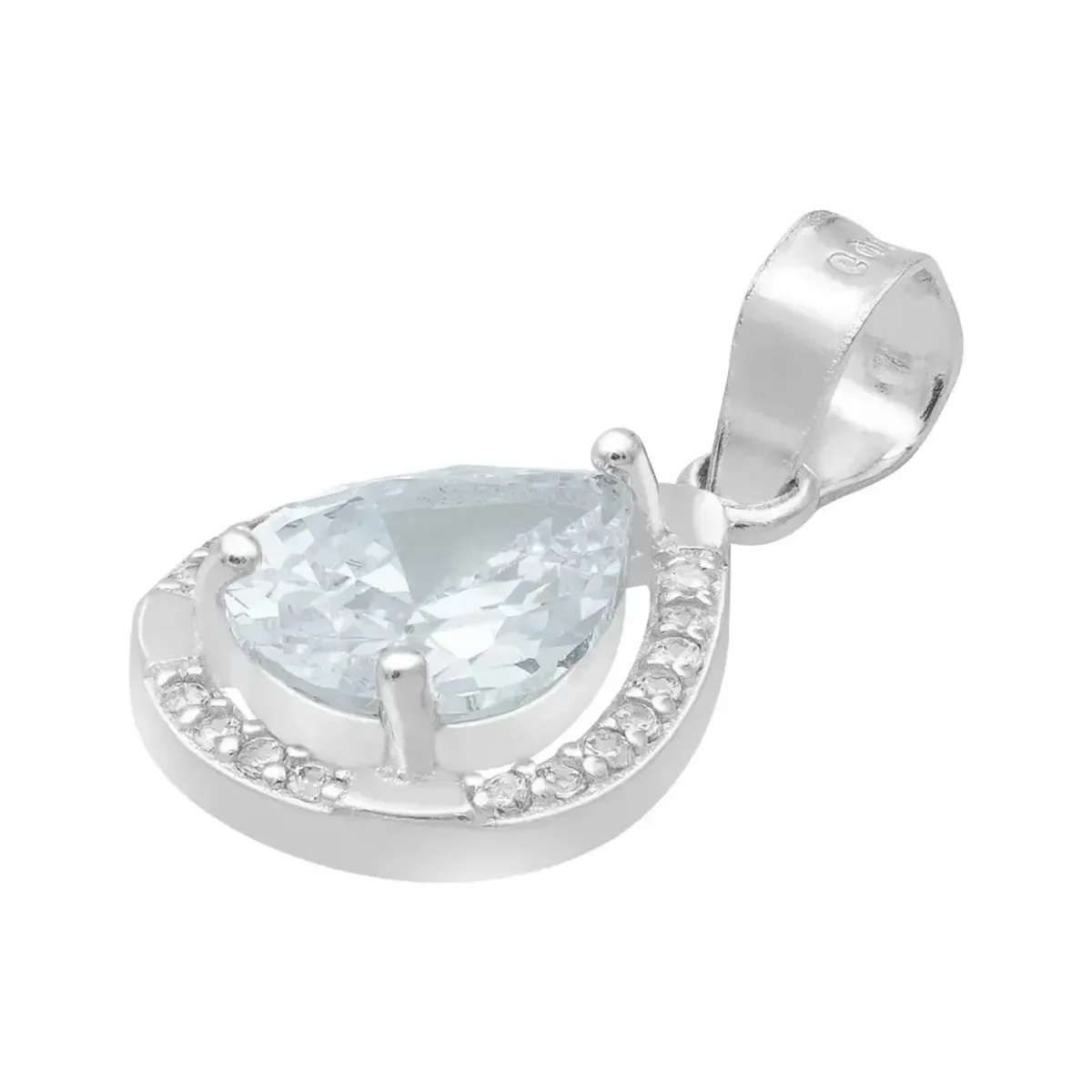 Dije Gota Plata 925 con Zirconias Transparentes para Dama - Imagen 5