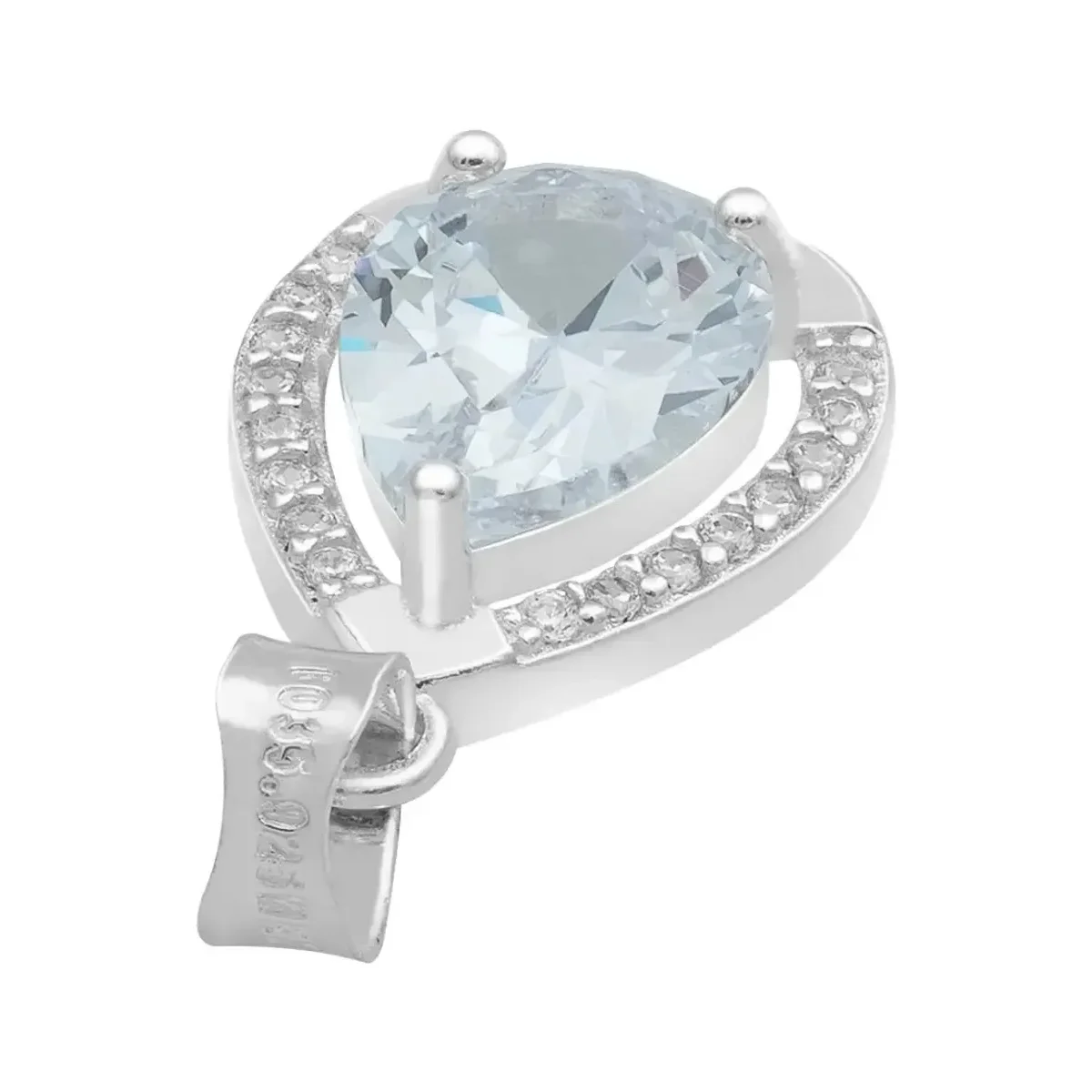 Dije Gota Plata 925 con Zirconias Transparentes para Dama - Imagen 6