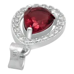 Dije Gota Plata 925 Zirconia Roja para Mujer - Imagen 5