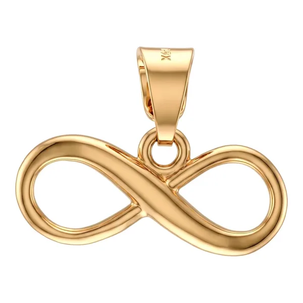 Dije de Oro 10k Infinito Inflado Liso 14x16 mm