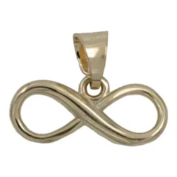 Dije Infinito Oro 10k con Cadena Figaro Plata .925 - Imagen 2