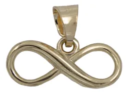 Dije Infinito Oro 10k con Cadena Figaro Plata .925 - Imagen 2