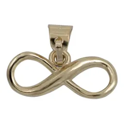 Dije Infinito Oro 10k con Cadena Figaro Plata .925 - Imagen 3