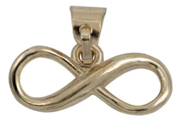 Dije Infinito Oro 10k con Cadena Figaro Plata .925 - Imagen 3