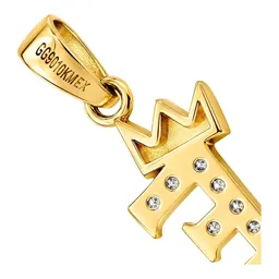 Dije Inicial Letra E con Corona de Oro 10k con Zirconia 20 mm - Imagen 2