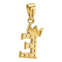 Dije Inicial Letra E con Corona de Oro 10k con Zirconia 20 mm - Imagen 3