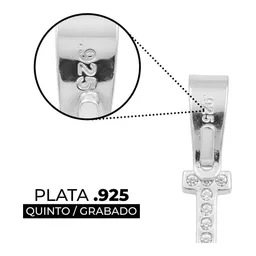 Dije Inicial Letra I Plata 925 con Zirconia Transparente - Imagen 3