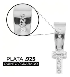 Dije Inicial Letra I Plata 925 con Zirconia Transparente - Imagen 3