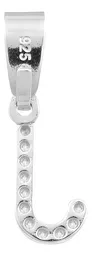 Dije Inicial Letra J Plata 925 con Zirconia Transparente - Imagen 2