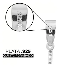 Dije Inicial Letra J Plata 925 con Zirconia Transparente - Imagen 3