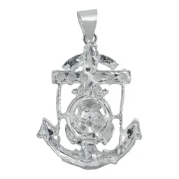 Dije Jesús Malverde Ancla Plata 925 con Zirconia Transparente - Imagen 3