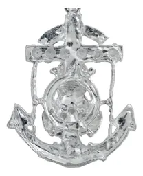 Dije Jesús Malverde Ancla Plata 925 con Zirconia Transparente - Imagen 4