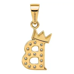 Dije Letra B con Corona de Oro 10k y Zirconias de 20 mm - Imagen 5