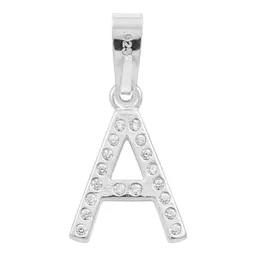 Dije Letra Inicial Plata 925 con Zirconia para Collar - Imagen 2