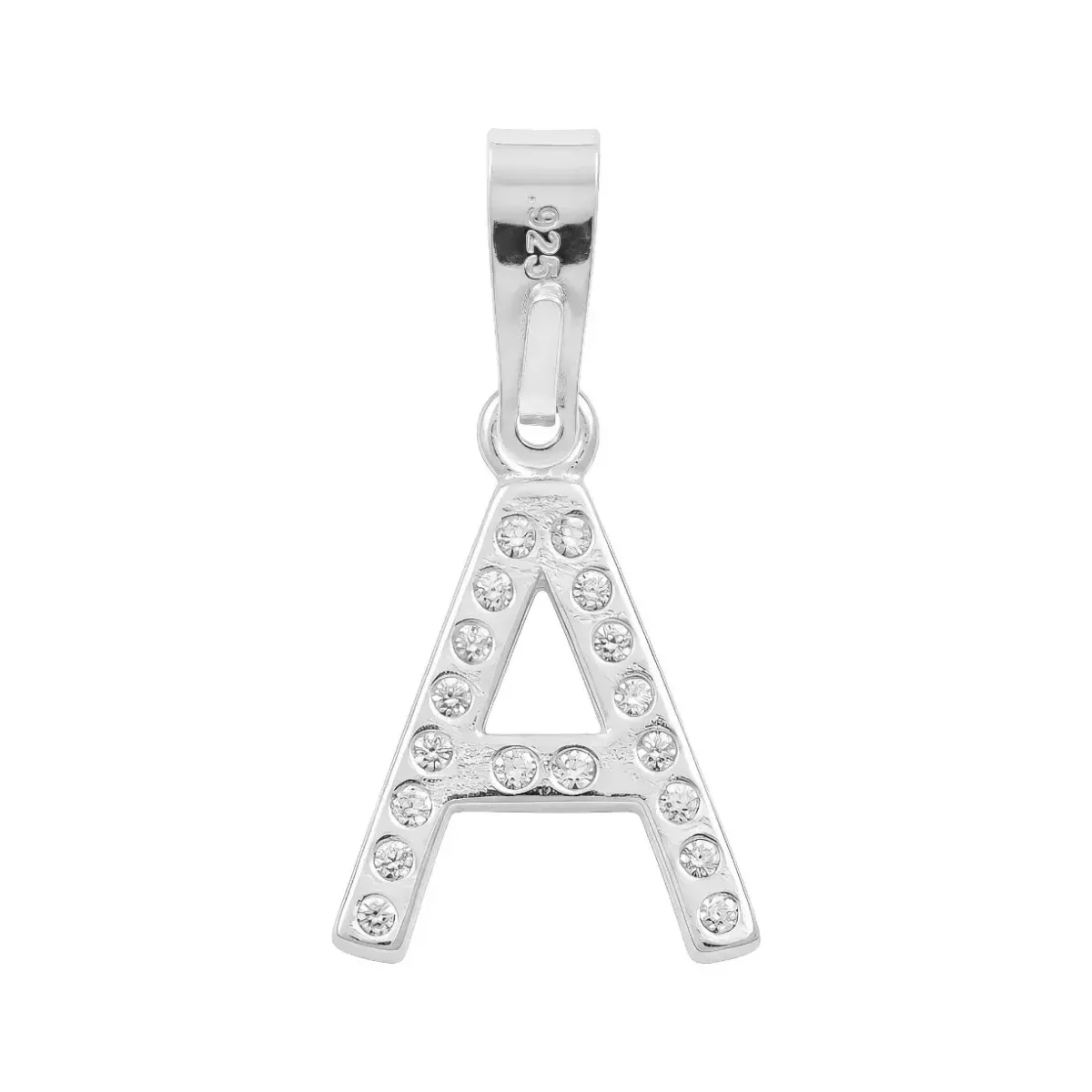 Dije Letra Inicial Plata 925 con Zirconia para Collar - Imagen 2