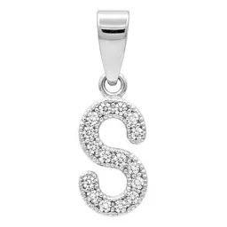 Dije Letra Inicial Plata 925 con Zirconia para Mujer - Imagen 1