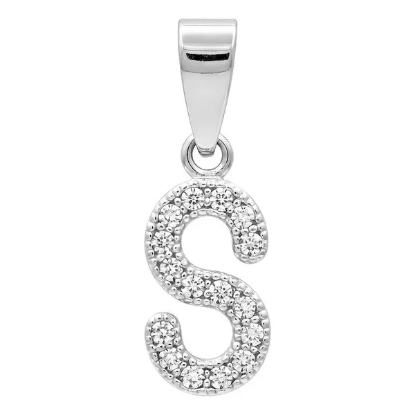 Dije Letra Inicial Plata 925 con Zirconia para Mujer - Imagen 1