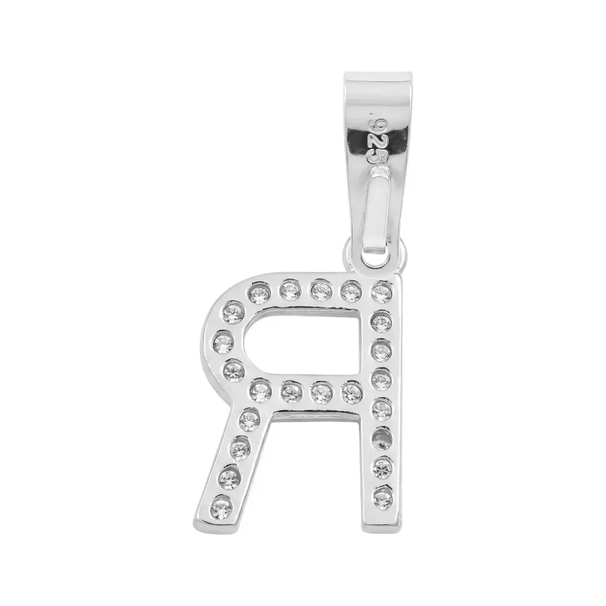 Dije Letra Inicial Plata .925 con Zirconia Transparente - Imagen 2
