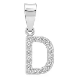 Dije Letra Inicial Plata 925 con Zirconia Transparente para Mujer - Imagen 1