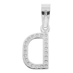 Dije Letra Inicial Plata 925 con Zirconia Transparente para Mujer - Imagen 2