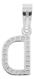 Dije Letra Inicial Plata 925 con Zirconia Transparente para Mujer - Imagen 2