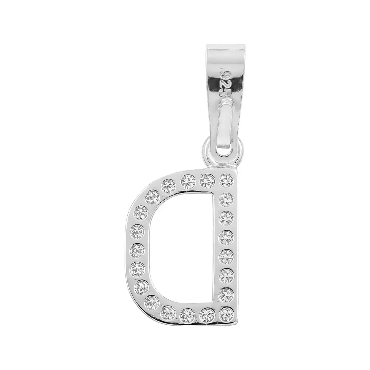 Dije Letra Inicial Plata 925 con Zirconia Transparente para Mujer - Imagen 2