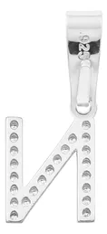 Dije Letra Inicial Plata 925 con Zirconia Transparente - Imagen 2