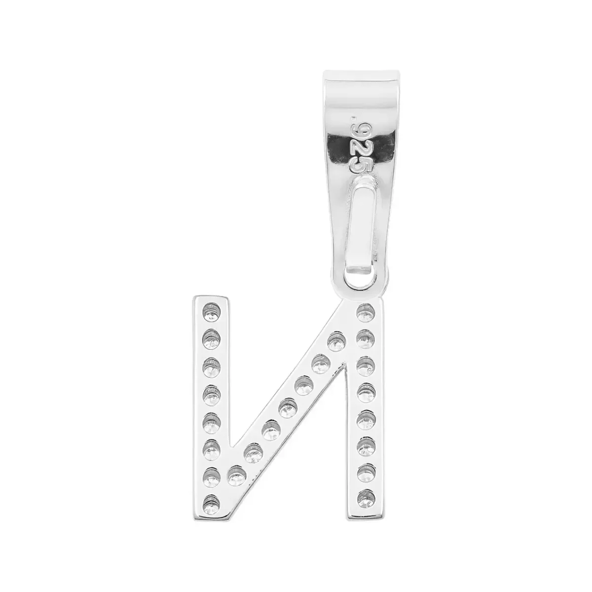 Dije Letra Inicial Plata 925 con Zirconia Transparente - Imagen 2