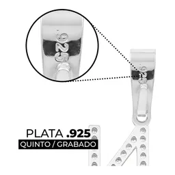 Dije Letra Inicial Plata 925 con Zirconia Transparente - Imagen 3