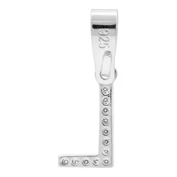 Dije Letra Inicial Plata 925 Zirconias para Collar - Imagen 2
