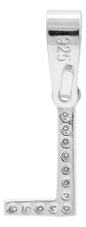 Dije Letra Inicial Plata 925 Zirconias para Collar - Imagen 2