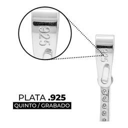 Dije Letra Inicial Plata 925 Zirconias para Collar - Imagen 3