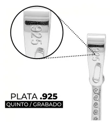 Dije Letra Inicial Plata 925 Zirconias para Collar - Imagen 3