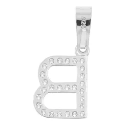 Dije Letra Inicial Plata Ley 925 con Zirconia Transparente - Imagen 2