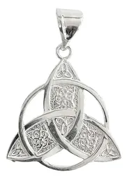 Dije Triqueta Nudo Bruja Celta Liso Plata .925 - Imagen 1