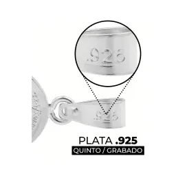 Dije Llave Medalla San Benito Plata Esterlina 925 Unisex - Imagen 3