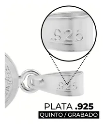 Dije Llave Medalla San Benito Plata Esterlina 925 Unisex - Imagen 3