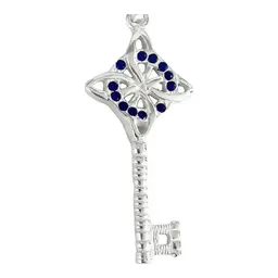 Dije Llave Nudo Bruja Celta Plata 925 Zirconia Azul para Hombre y Mujer - Imagen 3