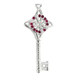 Dije Llave Nudo Bruja Celta Plata 925 Zirconia Rosa - Imagen 3