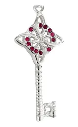 Dije Llave Nudo Bruja Celta Plata 925 Zirconia Rosa - Imagen 3