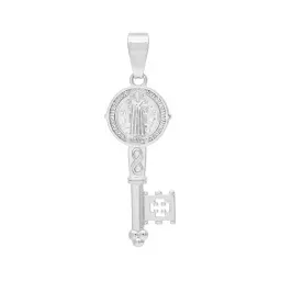 Dije Llave San Benito Plata 925 con Protección Espiritual - Imagen 1