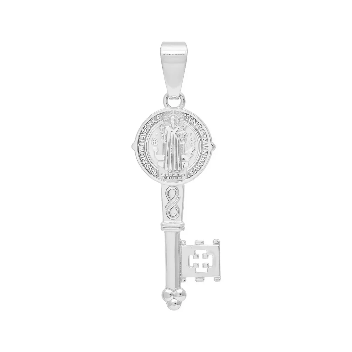 Dije Llave San Benito Plata 925 Protección Espiritual - Joyaris joyería fina artesanal mexicana