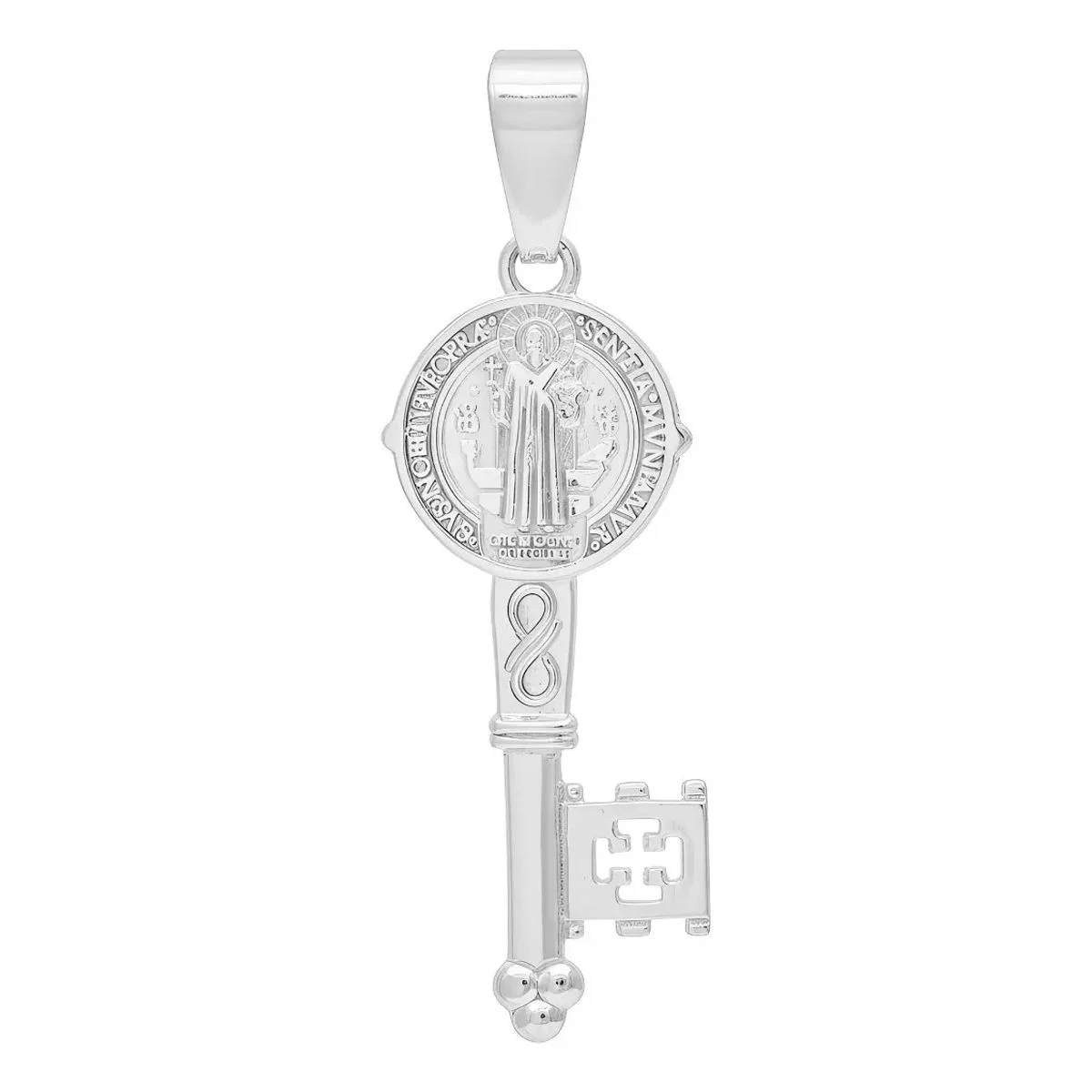 Dije Llave San Benito Plata 925 Protección Espiritual - Joyaris joyería fina artesanal mexicana