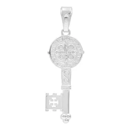 Dije Llave San Benito Plata 925 con Protección Espiritual - Imagen 2