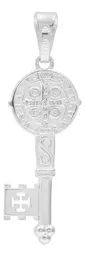 Dije Llave San Benito Plata 925 con Protección Espiritual - Imagen 2