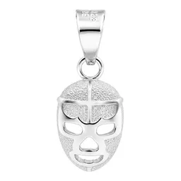 Dije Máscara de Luchador de Plata .925 Acabado Pulido 30 mm - Imagen 1