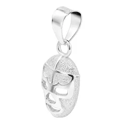 Dije Máscara de Luchador de Plata .925 Acabado Pulido 30 mm - Imagen 2